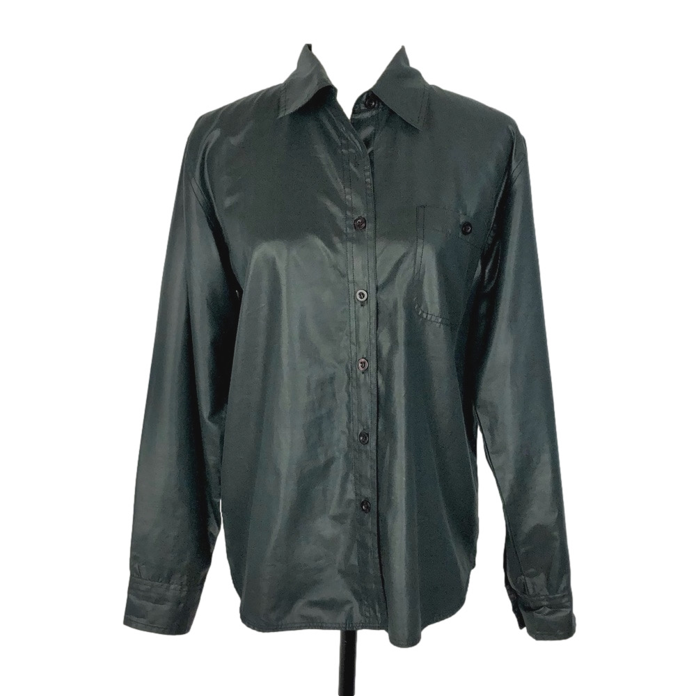 American Laundry shiny black shirt